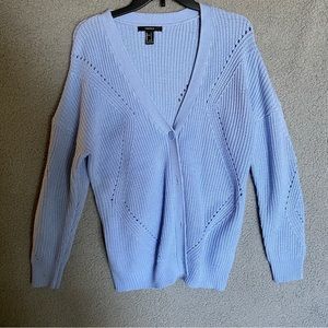 ) Forever 21 Cardigan Sweater Womens Size S Blue Button Front